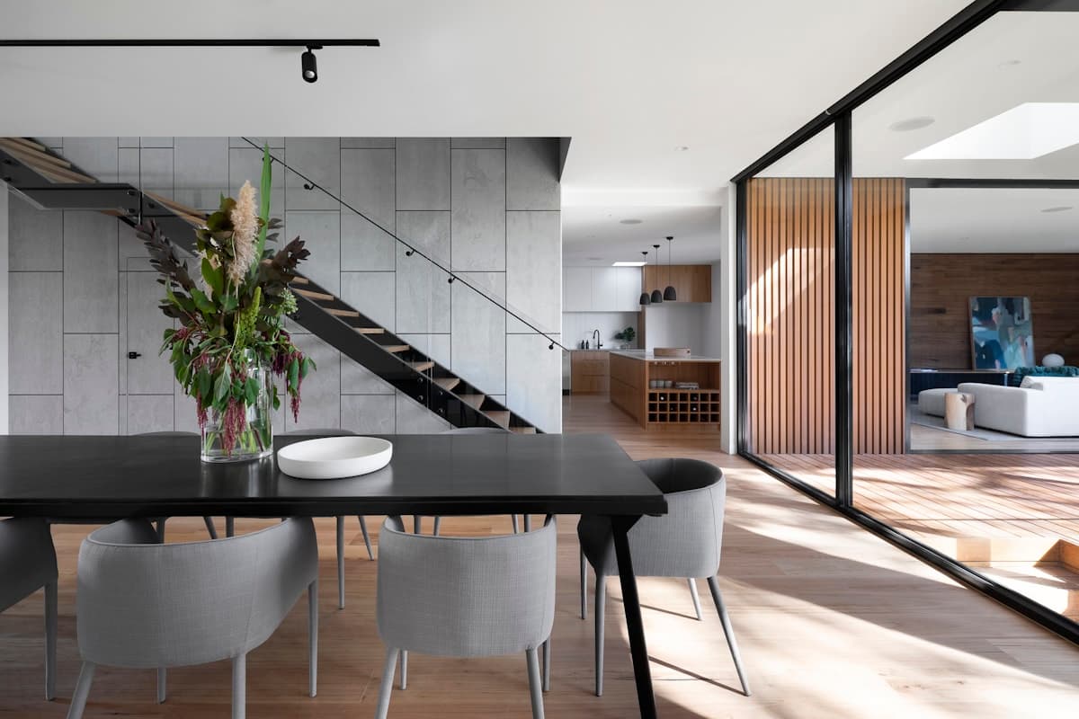 Naturally lit contemporary residential interior