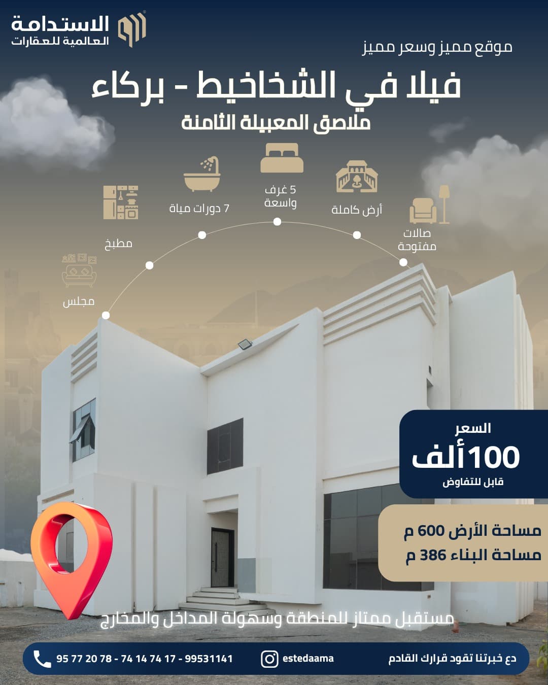 Villa in Al-Shkakhit - Barka