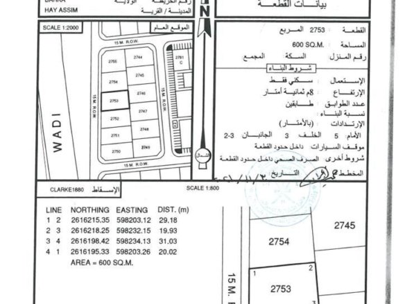 أرض في بركاء حي عاصم خلف التنين